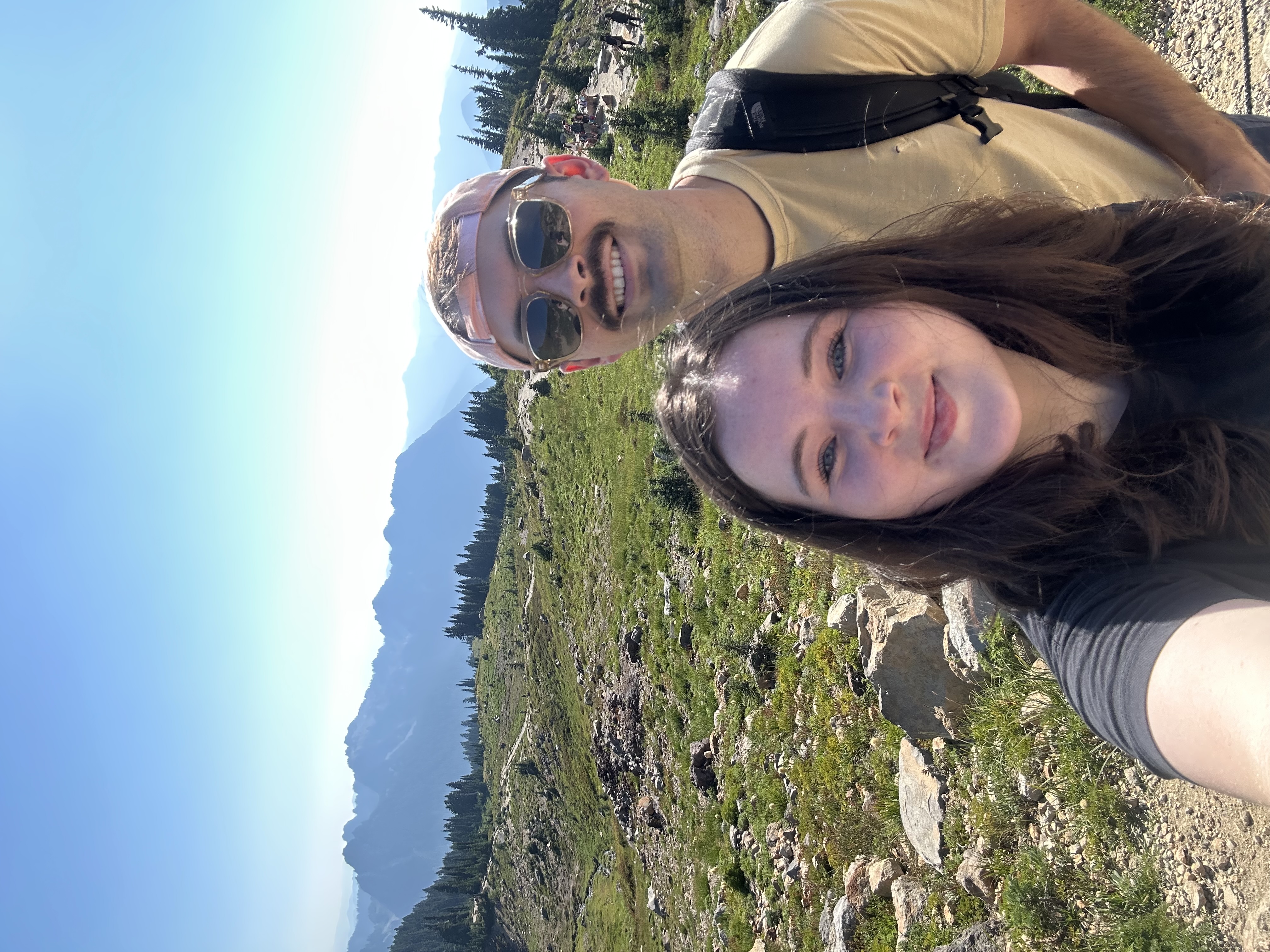 Claire and Nelson together in the mountains